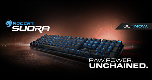 フレームレス設計のゲーミングキーボード『ROCCAT Suora』日本語配列版